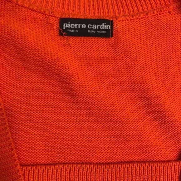 WOMENS ORANGE SWEATER VEST VINTAGE 80S UNIVERSITY TEXAS LONGHORN PREOWNED - Picture 4 of 4